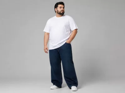 شلوار جین فول بگ و بیگ سایز 24360001